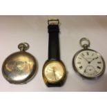 A. BALLARD, A VICTORIAN SILVER OPEN FACED POCKET WATCH Having a white enamelled dial with Roman