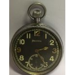 A WORLD WAR II HELVETTA POCKET WATCH AND FOB Contained in original carton. Condition: in working