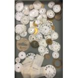 A COLLECTION OF 19TH CENTURY AND LATER POCKET WATCH FACES.
