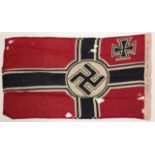 A GERMAN NAVAL FLAG, BERLIN, 1939. (approx 55cm x 10cm) Condition: some holes