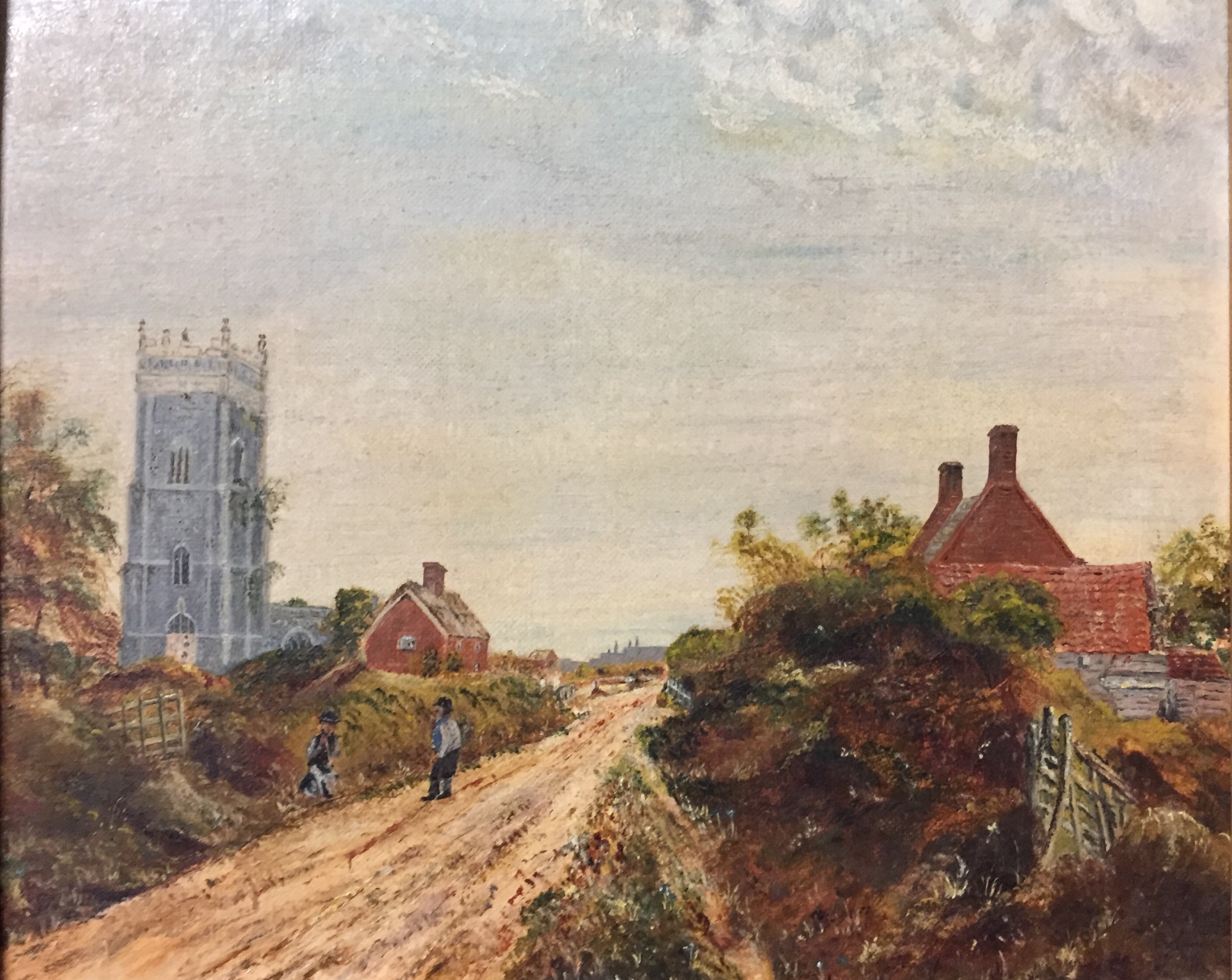 W.W. TYLER, A LATE 19 TH CENTURY ENGLISH PROVINCIAL SCHOOL OIL ON CANVAS A country road by a church,