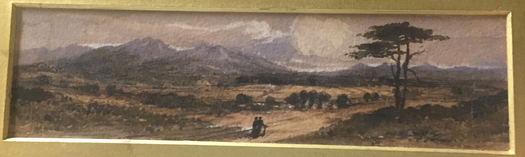 CLARKSON STANFIELD, R.A., WATERCOLOUR Romantic landscape, mounted but unframed, sold together with a - Image 2 of 4