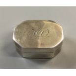 SAMUEL PEMBERTON, A GEORGE III SILVER VINAIGRETTE Of octagonal form, the lid with incised