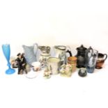A small quantity of Victorian and later pottery, jugs, tankards, etc. together with a Royal