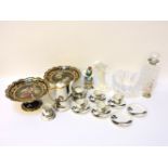 Ceramics and glass items including a pair of Vienna porcelain tazzas, Royal Doulton Dolphin,