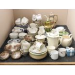 A quantity of china and glass, to include a Shelley art deco part tea set, continental and