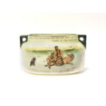 A Royal Doulton 'Gibson Girls' golf vase, decorated with scenes of figures on a golf course,