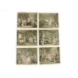 A set of six unframed prints 'Marriage A La Mode', after Hogarth, 39cm x 47cm