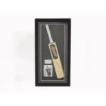 A signed Darren Gough cricket bat, in a glazed case