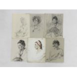 Mary (Molly) Dickinson: a folio of drawings, principally portraits, in different mediums, many