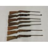 Seven various old air rifles, some marked original mod.25