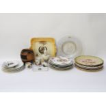 A collection of 1902 Coronation commemorative wares to include a Doulton tobacco jar etc