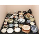 Oriental ceramics, ginger jar, bookends, jars, stands, etc