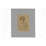 English School, 19th century Four portraits of womenPencil and watercolour23 x 16cm (4)