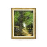 Peter SnellWOODLAND SCENESigned l.r., oil on canvas, framed60 x 45cm