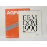 Bob Carlos Clarke, a portfolio size calendar titled 'Fem Dom 1990', each month a black and white