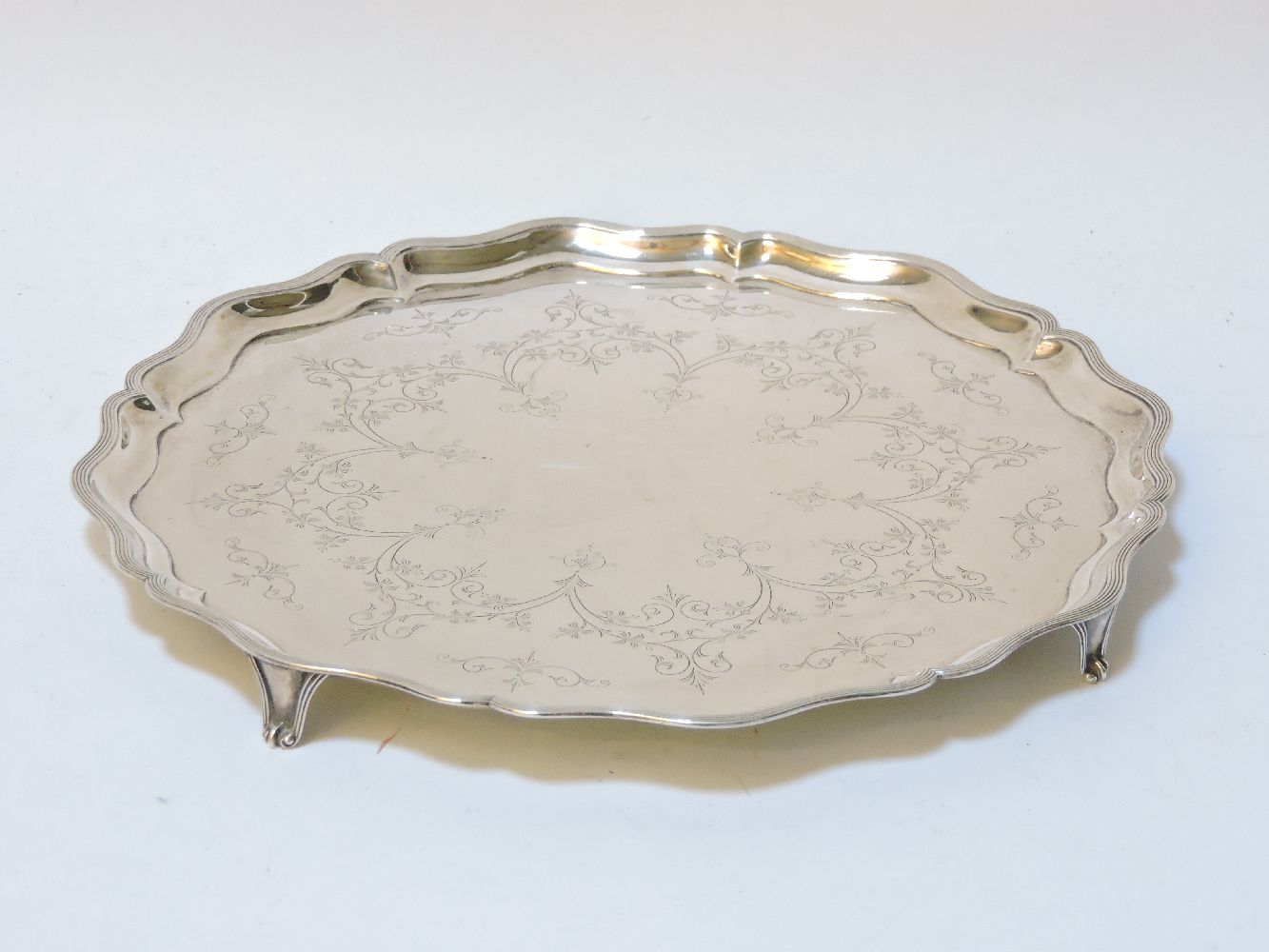 A George V silver salver, James Dixon and Sons Ltd, Sheffield, 1926, 21.7oz, 29cm