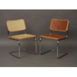 Two B32 chairs after a design by Marcel Breuer