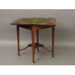 An Edwardian envelope card table