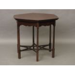 An Arts and Crafts style octagonal centre table