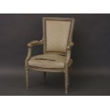 A Louis XVI style open armchair