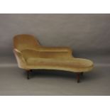 A Victorian chaise longue, 185cm long