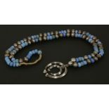 A Native American Indian Double Naja necklace, probably c.1960 with a double crescent and