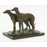 Sir William Reid Dick ARA (1879-1961),two greyhounds, a large bronze group, signed and dated 1927,