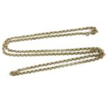 A 9ct gold belcher chain necklace, 13.76g