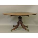 A George III oval mahogany supper table, 144 x 107cm