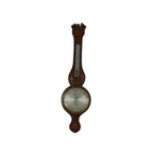 A 19th century mahogany banjo barometer, 99cm high