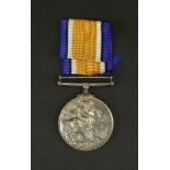 A First World War service medal, awarded to Captain CBS McBain, RAF, complete with record