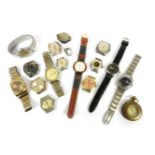 A collection of wristwatches, to include a gentleman's stainless steel J W Benson, London,