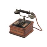 The British Ericson MFG Co.Ltd. Beeston, Notts.An early 20th century telephone c.190620cm wide