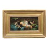 David MillerSTUDY OF KITTENSoil on board, in gilt frame