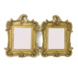 A pair of gilt framed wall mirrors, 31cm x 24cm