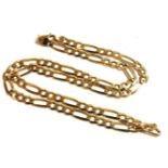 A 9ct gold filed figaro chain necklace, 28.66g