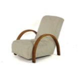 An Art Deco oak armchair