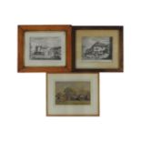 Two 19thc. lithographs of Bishops Stortford: 'Corn Exchange...'; 'The King's Head Inn...' 26 x