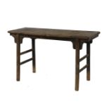 A Chinese elm? altar table, 137cm
