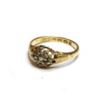 An 18ct gold diamond cluster ring, Birmingham 1922, 2.80g