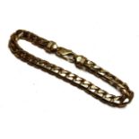 A 9ct gold filed link curb bracelet, 29.50g