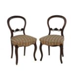 A pair of Victorian dining chairs, each approximately 46cm wide