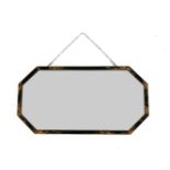 A chinoiserie style lacquered mirror