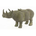 A modern Chinese bronze rhino