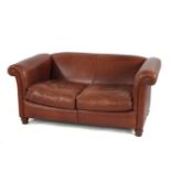 A leather two seater settee