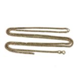 A Victorian gold guard chain, tested as approximately 9ct, some fittings not gold, 22.47g