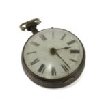 A George lll silver chain fusee pocket watch, London 1793, signed 'Chas. Davidson London'. no