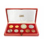 South Africa, Proof coin set, Two Rand to One Cent, 1967, complete in fitted case