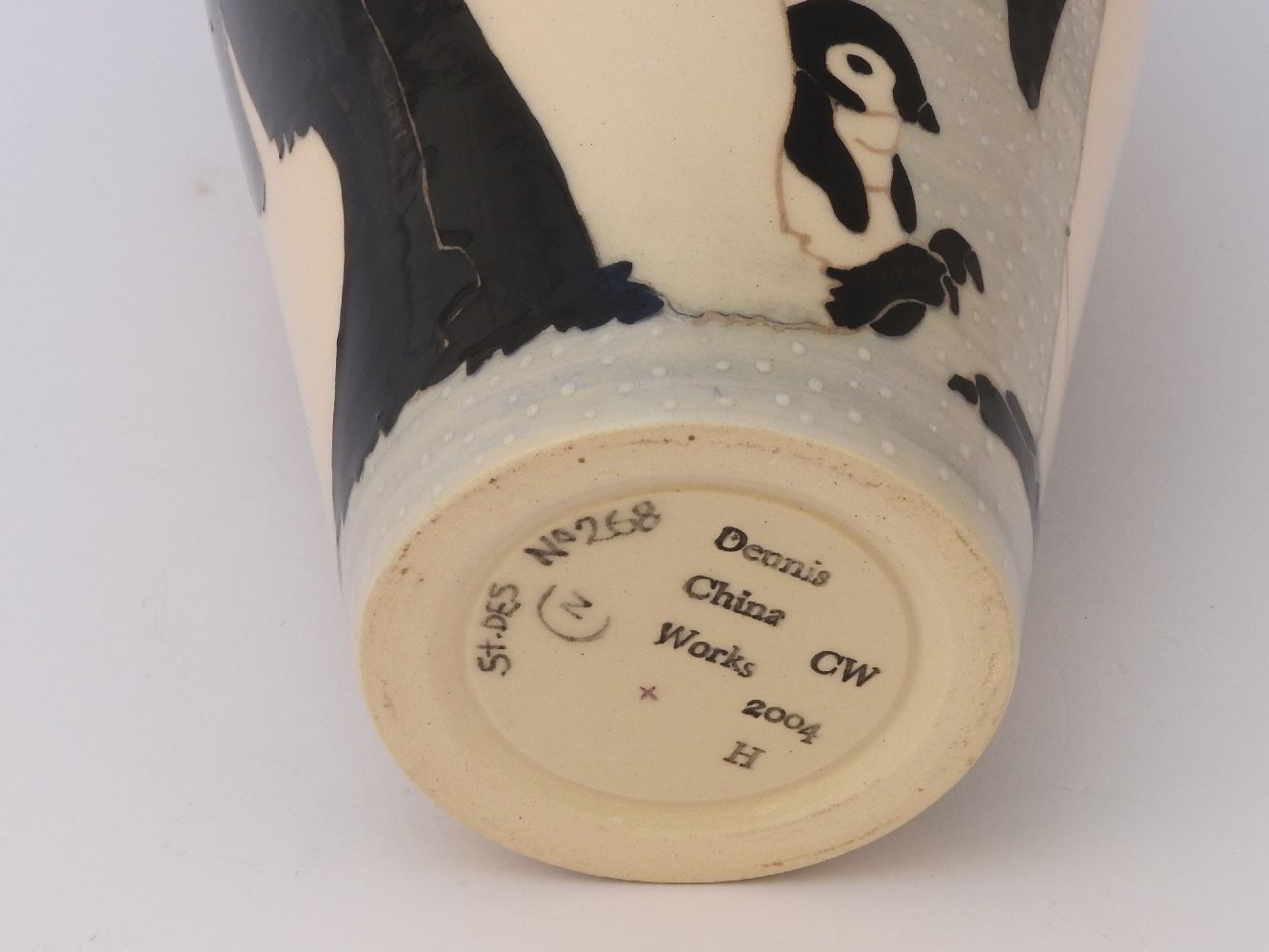 A Dennis Chinaworks pottery Emperor Penguin vase, designed by Sally Tuffin, no 268, 2004, 21cm high - Image 3 of 3